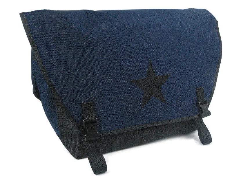 Practical satchels for men with front pockets for easy access to essentials -Navy and Black Waterproof Messenger Bag