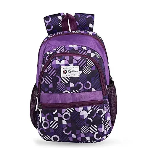 Outdoor survival backpack with emergency tool pockets -'OPTIMA Polyester 13.5-inch  Kids Backpack (OPT-20-120-pur)