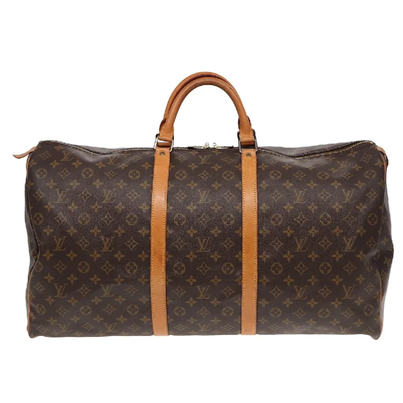 Versatile satchels for men with convertible straps for both shoulder and crossbody wear -Louis Vuitton Keepall 60  Canvas Travel Bag (Pre-Owned)