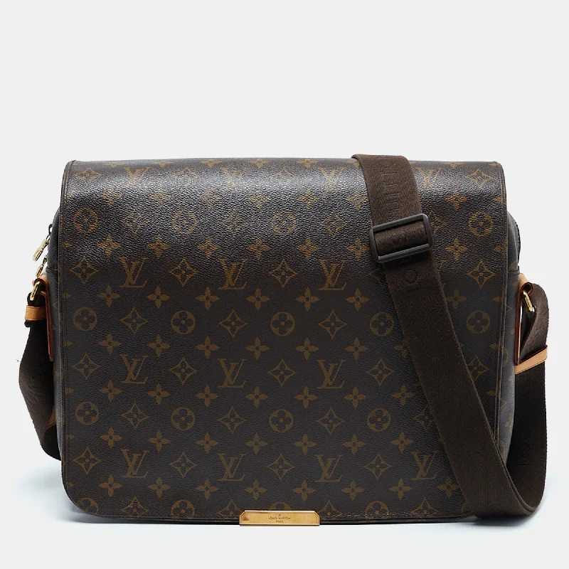 Vintage-inspired satchels for men with distressed leather finishes for a timeless look -Louis Vuitton Monogram Canvas Abbesses Bag