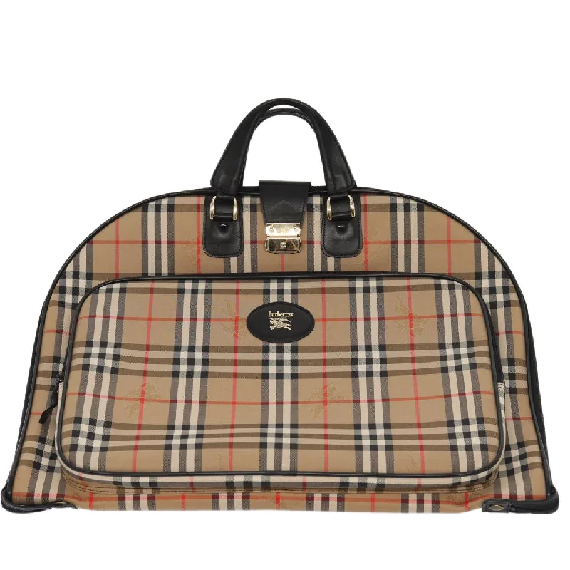 Designer satchels for women with premium leather and polished hardware for sophistication -Burberry Nova Check  Canvas Travel Bag (Pre-Owned)