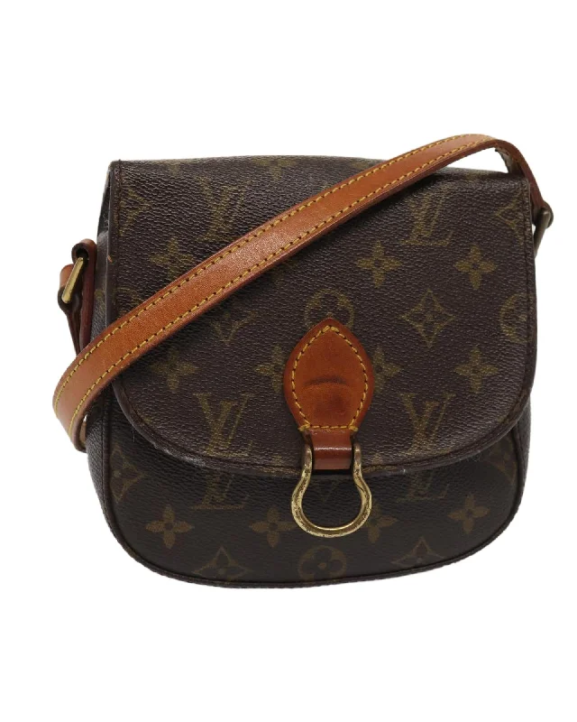 Monogram Canvas Shoulder Bag with Adjustable Strap