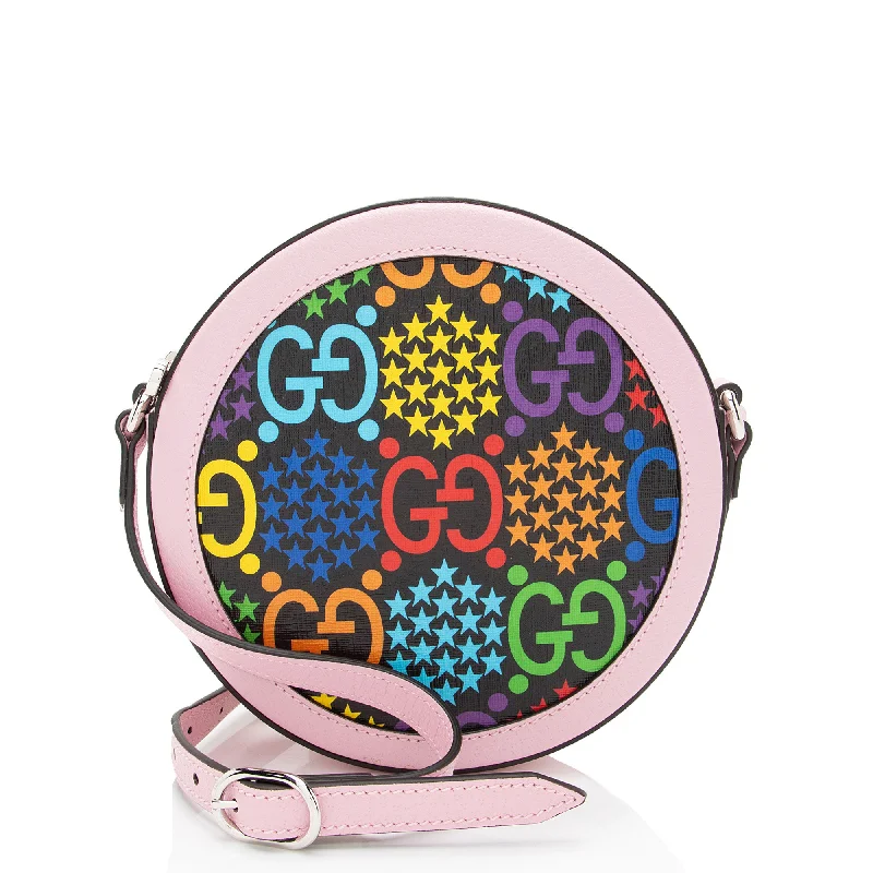 Durable crossbody bags with reinforced strap strength -Gucci GG Supreme Psychedelic Round Shoulder Bag