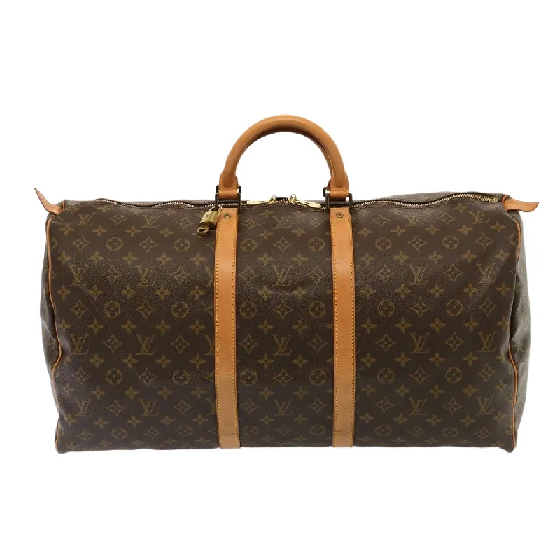 Stylish canvas satchels for men with rugged finishes for casual style -Louis Vuitton Keepall 55  Canvas Travel Bag (Pre-Owned)