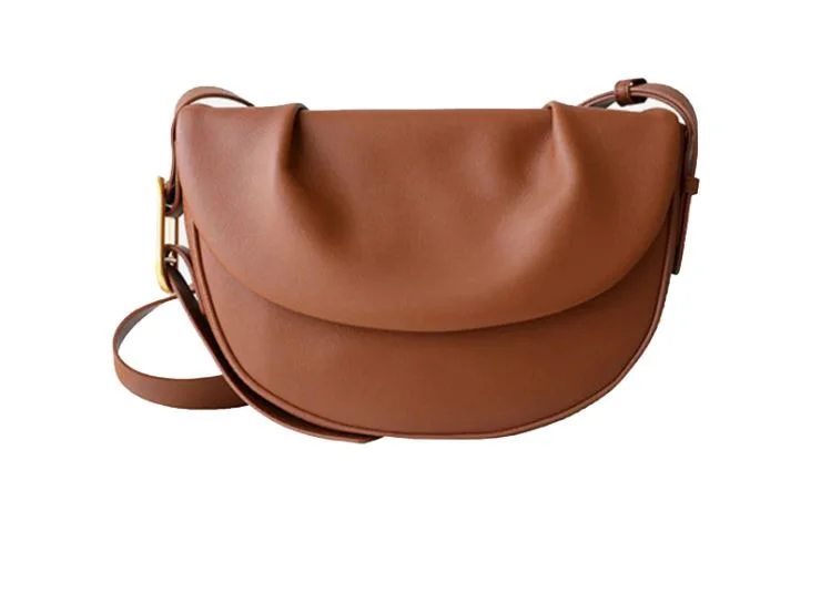 Stylish satchels for women with bold colors and statement designs -Bella Leather Saddle Bag for Women