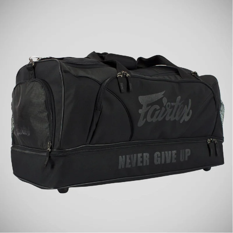 Designer leather backpack for upscale travel flair -Fairtex BAG2 Heavy Duty Gym Bag Black