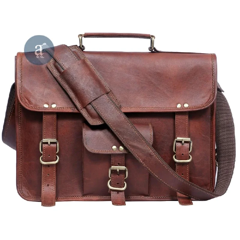 Professional satchel bags for men with compartments for tablets, phones, and documents -The Hacker Laptop Messenger