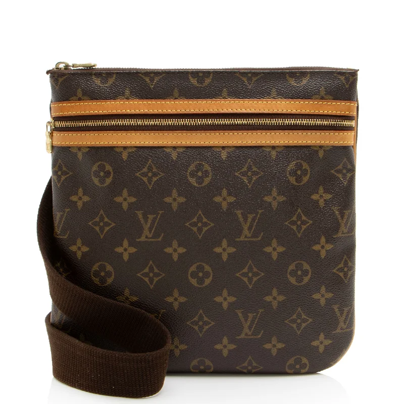 Small satchel bags for women with compact designs for easy everyday use -Louis Vuitton Monogram Canvas Pochette Bosphore Messenger