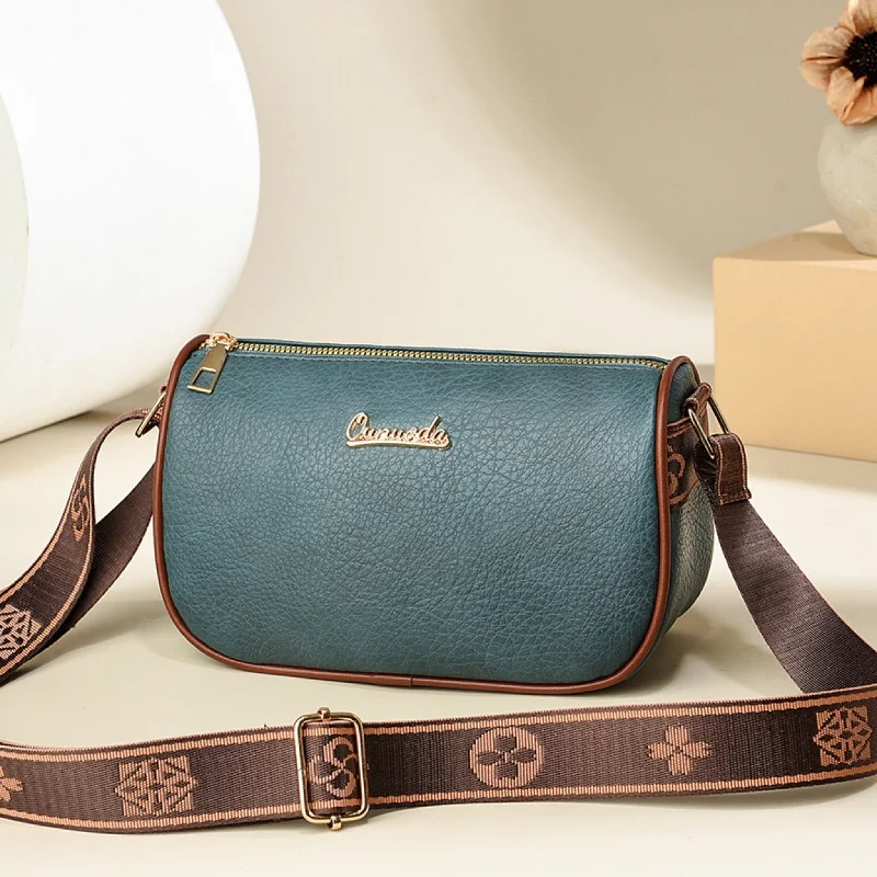 Personalized leather satchels for women with custom engravings for a unique touch -Blue Lumo Sling Bag