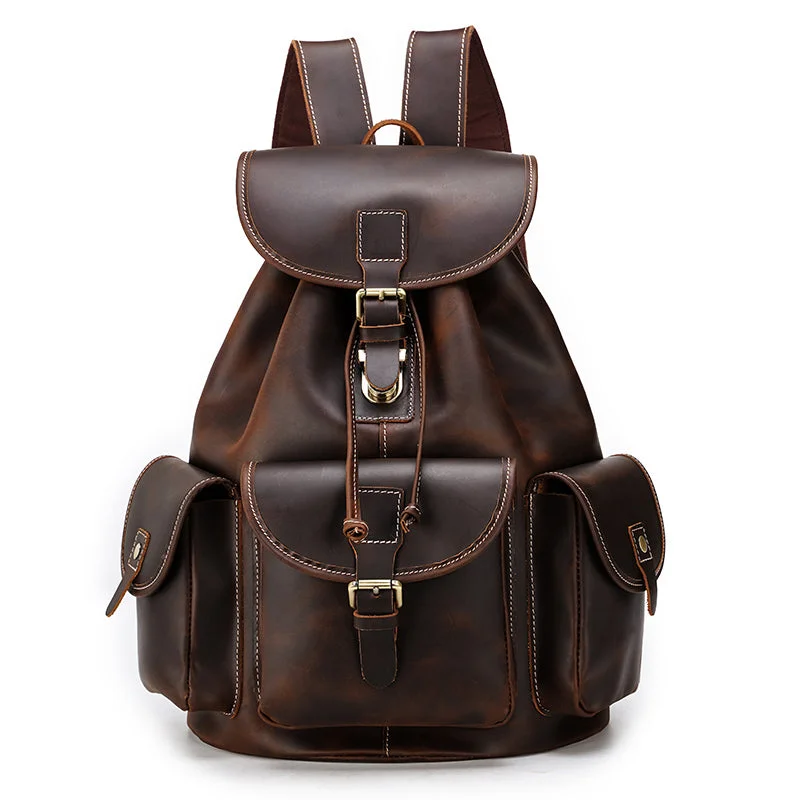 Affordable satchels for women with simple yet sophisticated leather designs -Leather Laptop Backpack