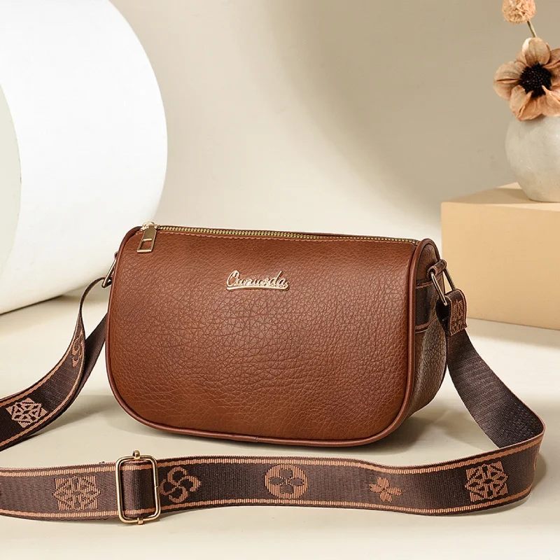 Chic satchels for women with metallic finishes for an eye-catching look -Brown Lumo Sling Bag