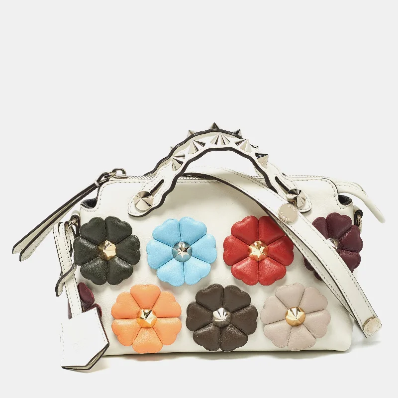 Trendy crossbody bags for young fashion enthusiasts -Fendi OffLeather Mini By The Way Flowerland Crossbody Bag