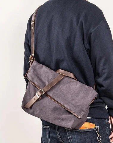 High-quality leather satchels for men with refined stitching and custom details -Canvas Mens Casual Beige 12‘’ Courier Bag Shoulder Bag Side Bag Messenger Bag for Men