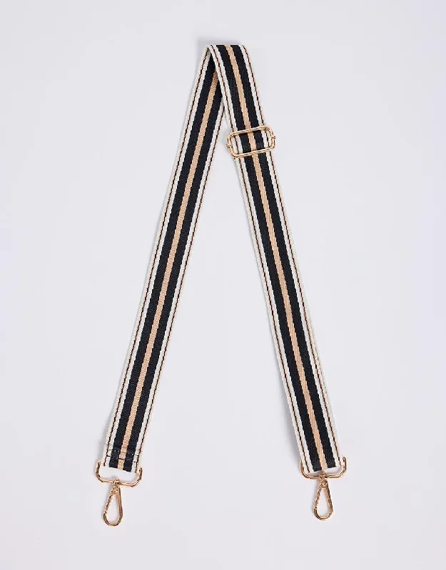 Bag Strap Stripe - Beige/Black/White