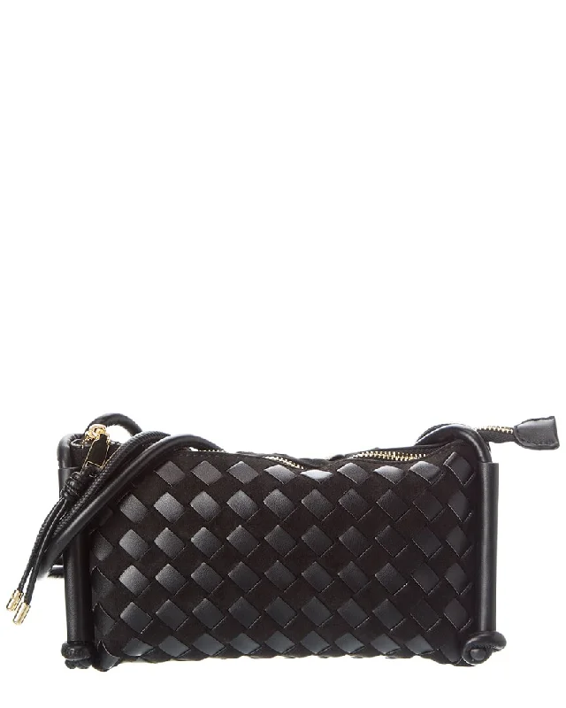 Designer sling crossbody bags for modern looks -Dolce Vita Meryl Woven Angular Crossbody