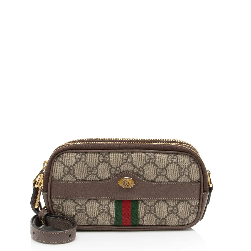 Eco-conscious crossbody bags with sustainable fabrics -Gucci GG Supreme Ophidia Triple Zip Crossbody