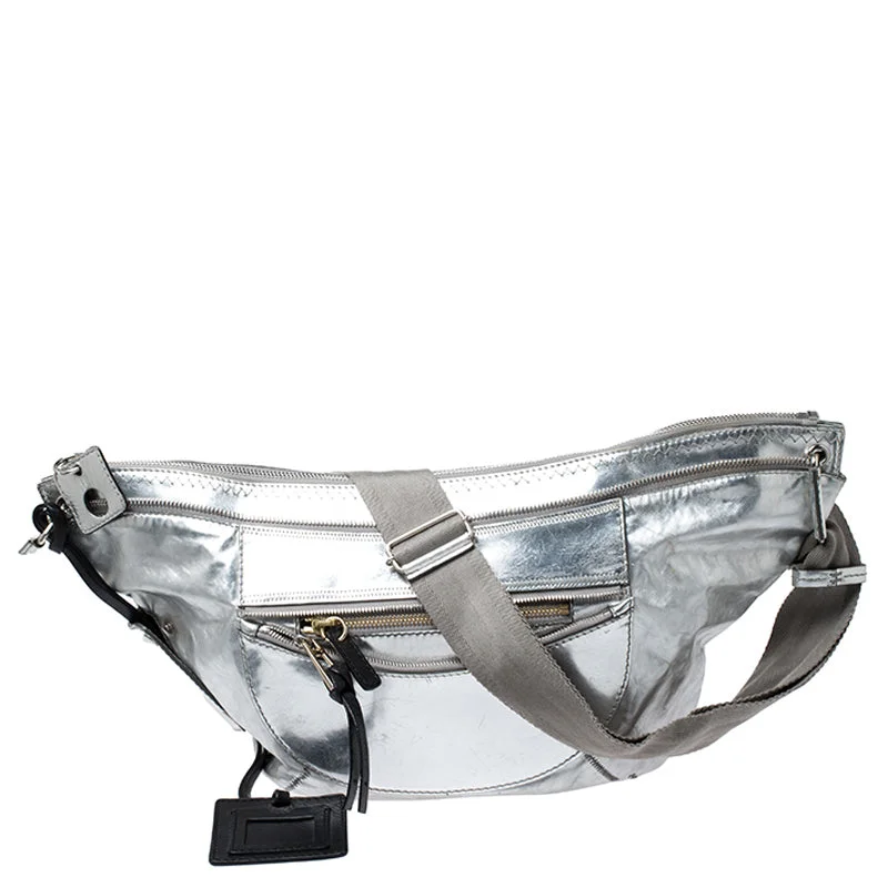 Durable crossbody bags with reinforced strap strength -Chloe Metallic  Leather Fanny Crossbody Bag