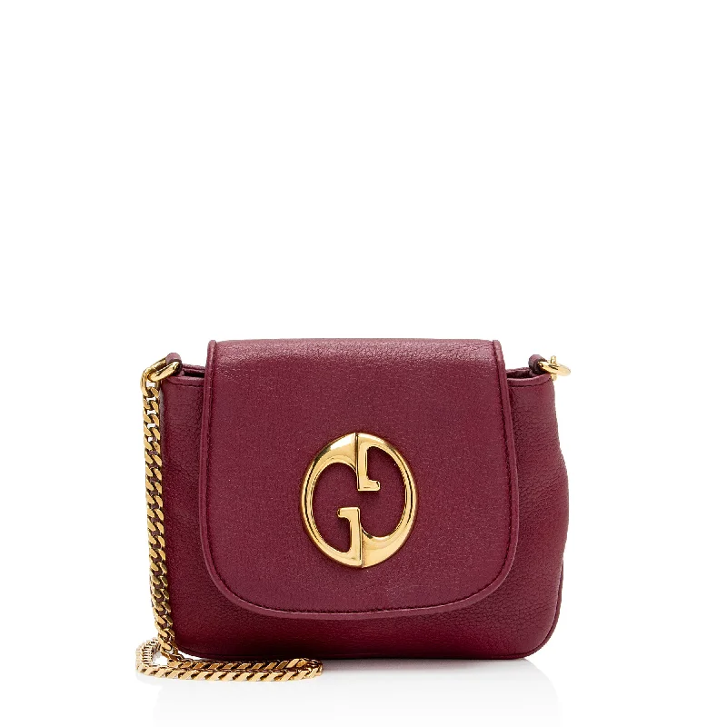 Sleek crossbody bags for professional city commutes -Gucci Leather 1973 Small Shoulder Bag