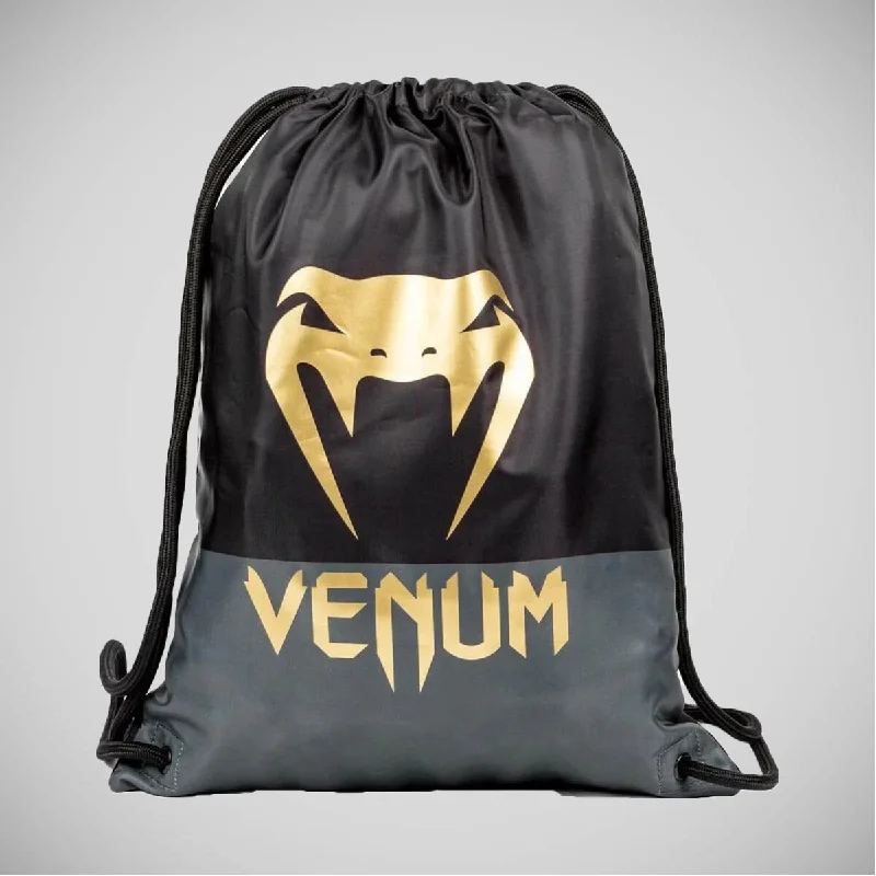 Casual denim backpack for everyday casual outings -Venum Classic Drawstring Bag Black/Bronze