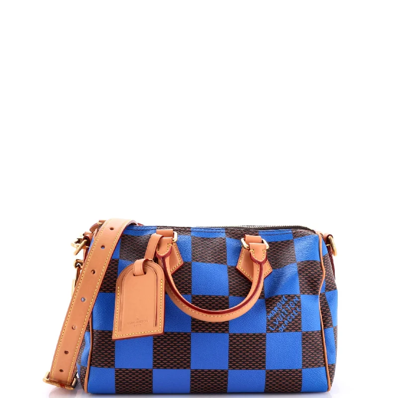 Vintage crossbody bags for retro style appeal -Speedy Bandouliere Bag Damier Pop 25