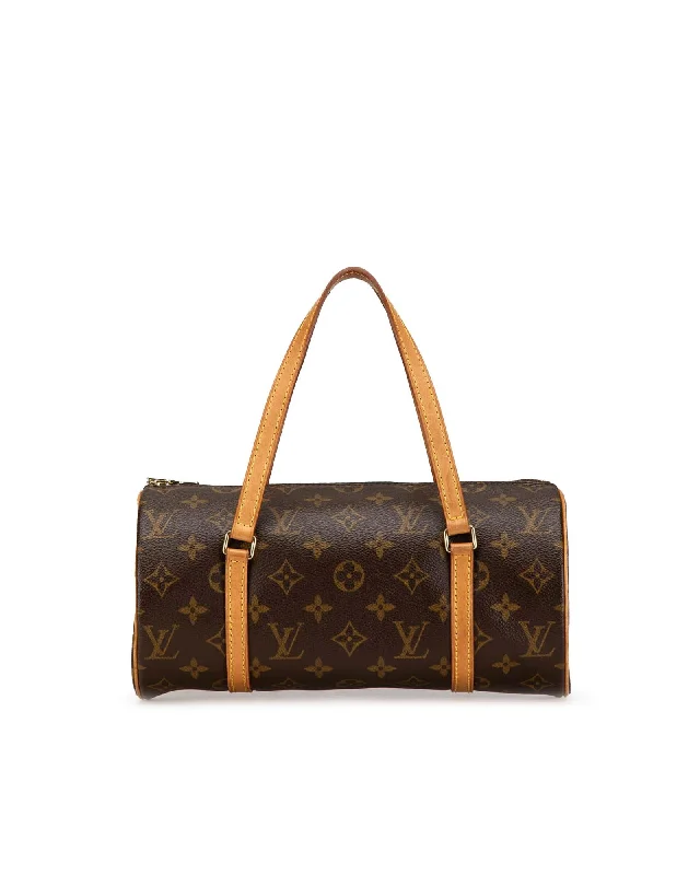 Monogram Canvas Papillon Bag with Leather Handles