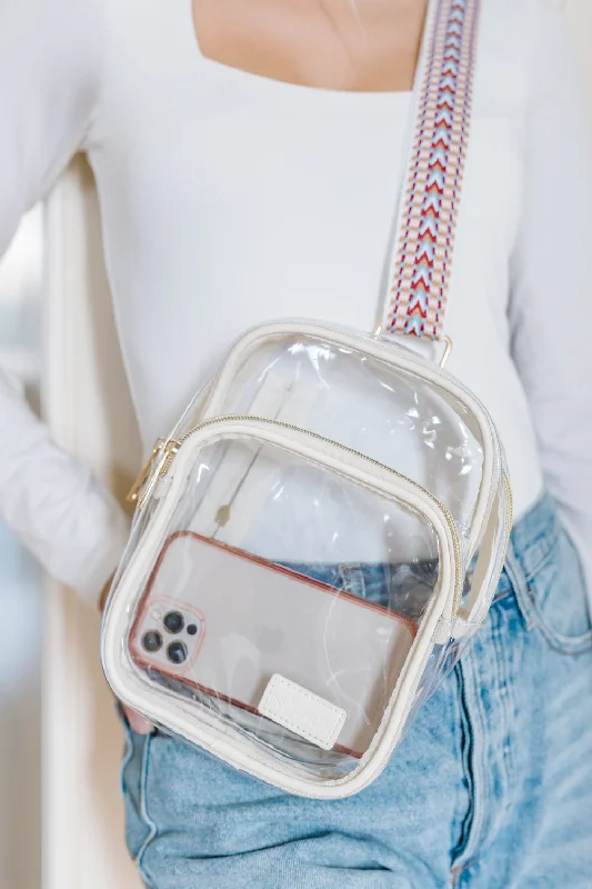 Multi-pocket crossbody bags for organized storage -Jacie Clear Sling Crossbody