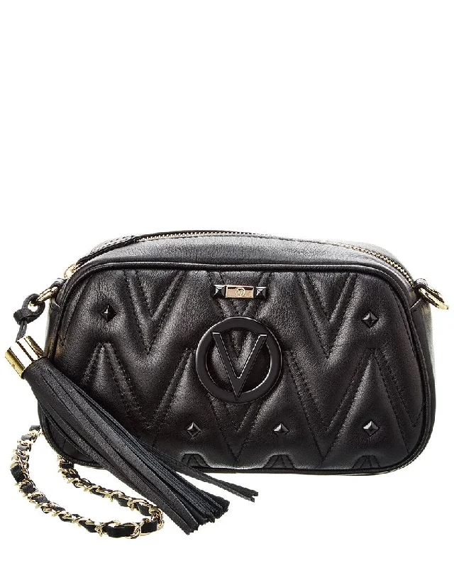 Luxury crossbody bags with monogrammed initials -Valentino by Mario Valentino Bella Diamond Leather Crossbody