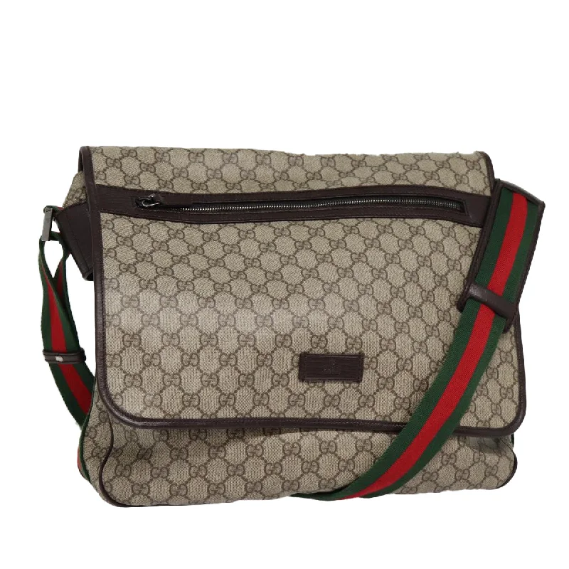 Minimalist satchels for women with simple shapes and functional designs -Gucci Messenger  Canvas Shoulder Bag (Pre-Owned)