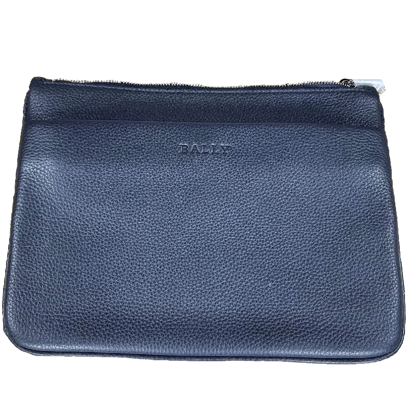 High-end satchels for women with detachable straps for a customizable look -Bally Matrio Men's 6225237 Navy Leather Clutch Bag