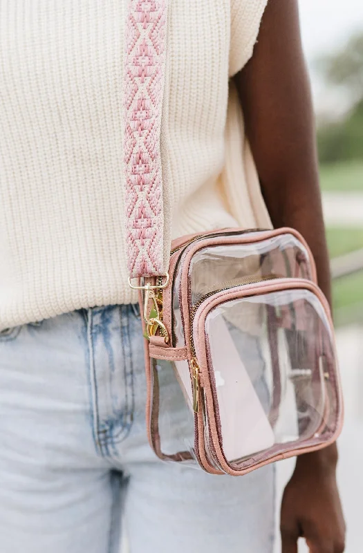 Designer crossbody bags with chic gold hardware -Indie Clear Crossbody