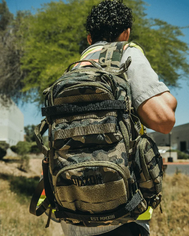 Durable travel backpack with reinforced stitching strength -Camo Tactical Backpack 2.0