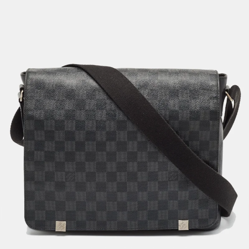 Unique satchels for women with custom color options for personalized style -Louis Vuitton Damier Graphite Canvas District Mm Bag