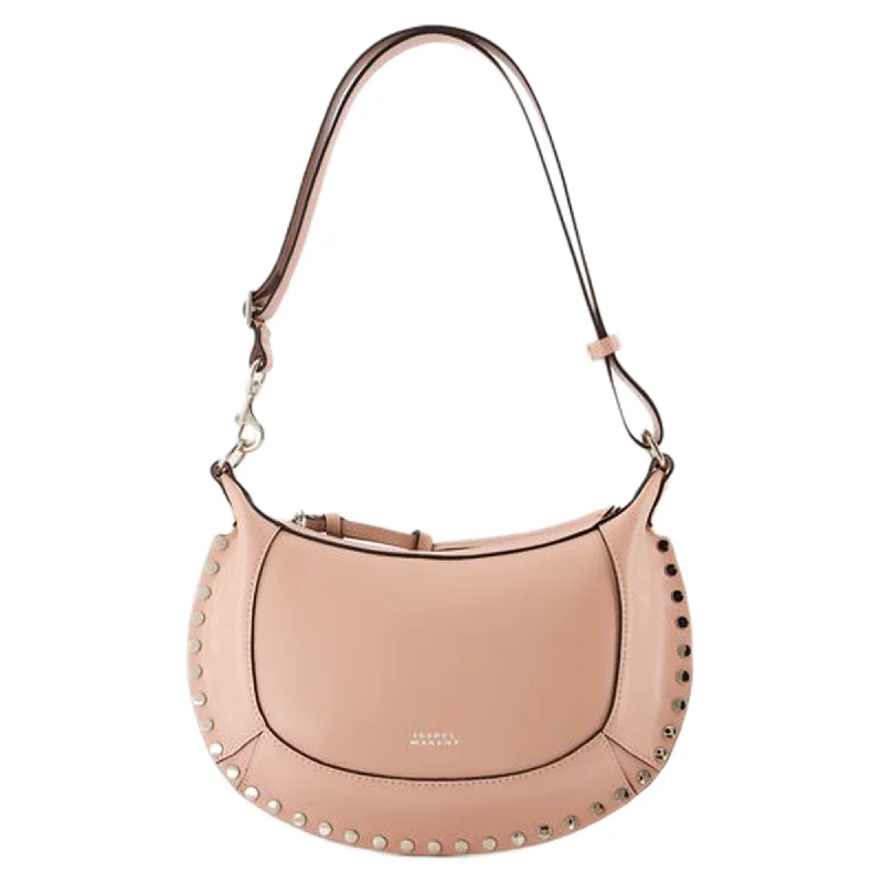 Trendy crossbody bags with metallic finish shine -Oskan Moon Purse - Isabel Marant - Leather - Neutral