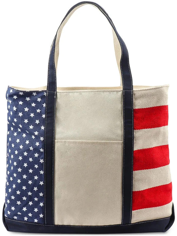 Affordable satchels for women with simple yet sophisticated leather designs -Holiday Flag Mens Cotton Shopping Tote