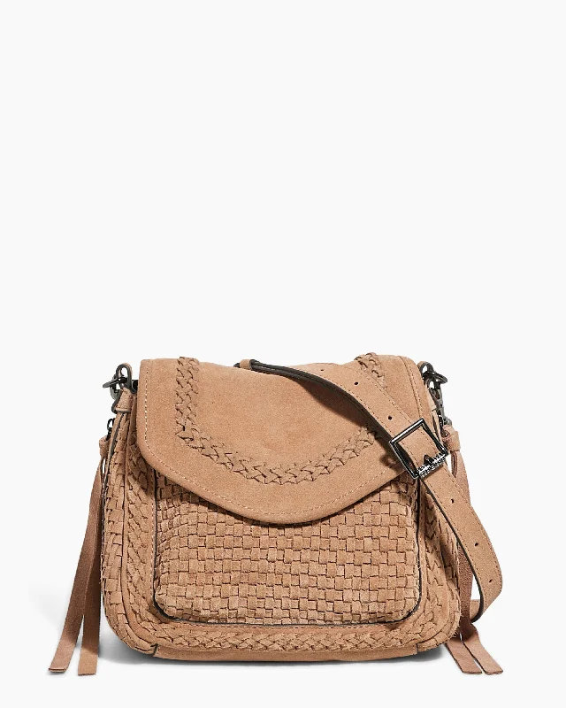 Chic suede crossbody bags for winter trends -Woven All For Love Mini Crossbody