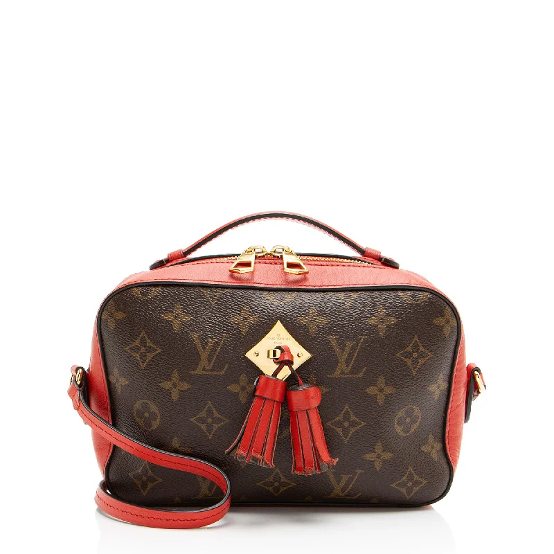 Anti-theft crossbody bags with secure zipper locks -Louis Vuitton Monogram Canvas Saintonge Shoulder Bag