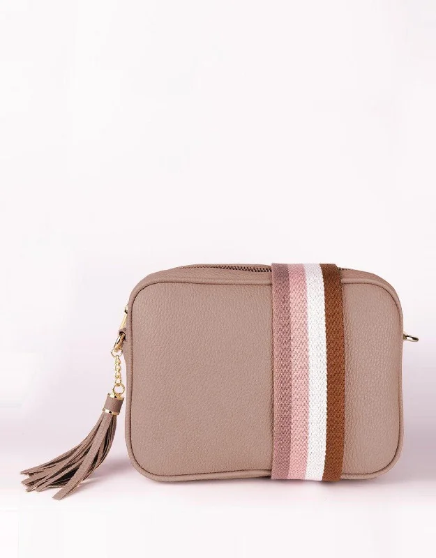 Zoe Crossbody Bag - Pink/Blush Stripe