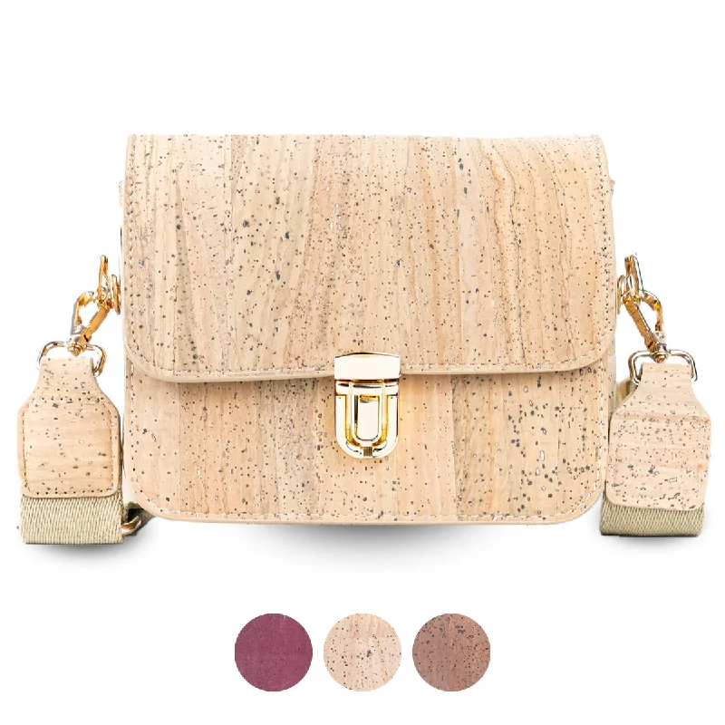 Colorful crossbody bags for bold style statements -Elegant Solid Color Cork Crossbody Bag for Women BAG-2324