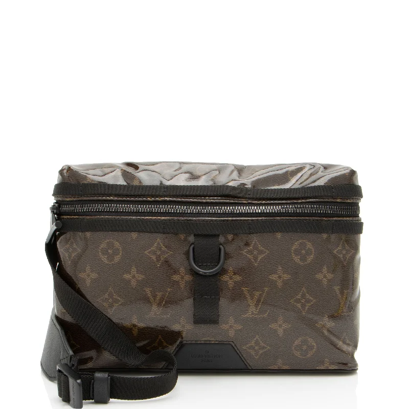 Vintage-inspired satchels for men with distressed leather finishes for a timeless look -Louis Vuitton Limited Edition Monogram Glaze PM Messenger