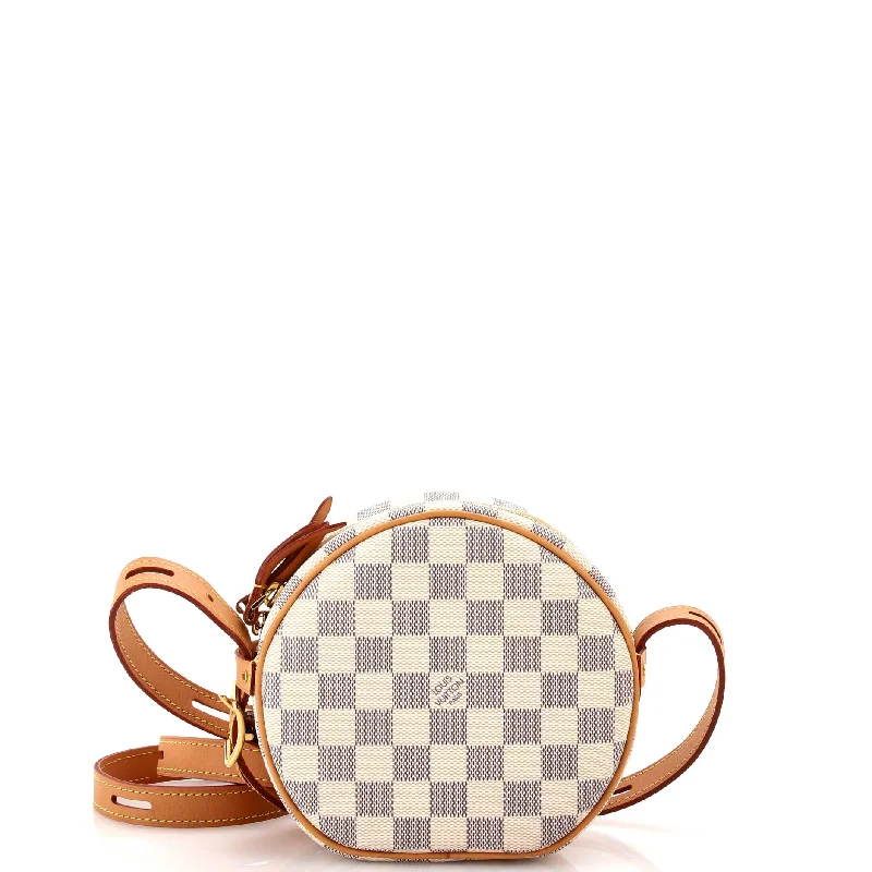 Designer leather crossbody bags for upscale flair -Boite Chapeau Souple Bag Damier PM