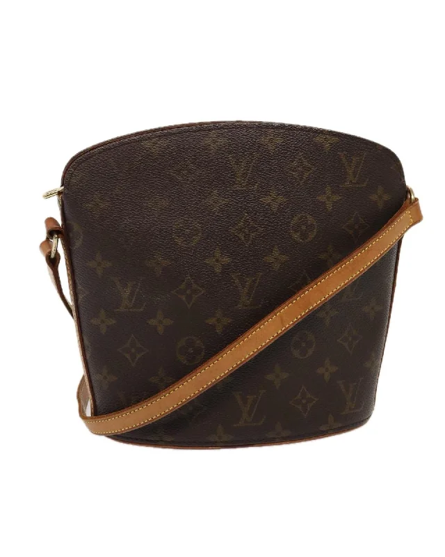 Monogram Canvas Shoulder Bag with Adjustable Strap