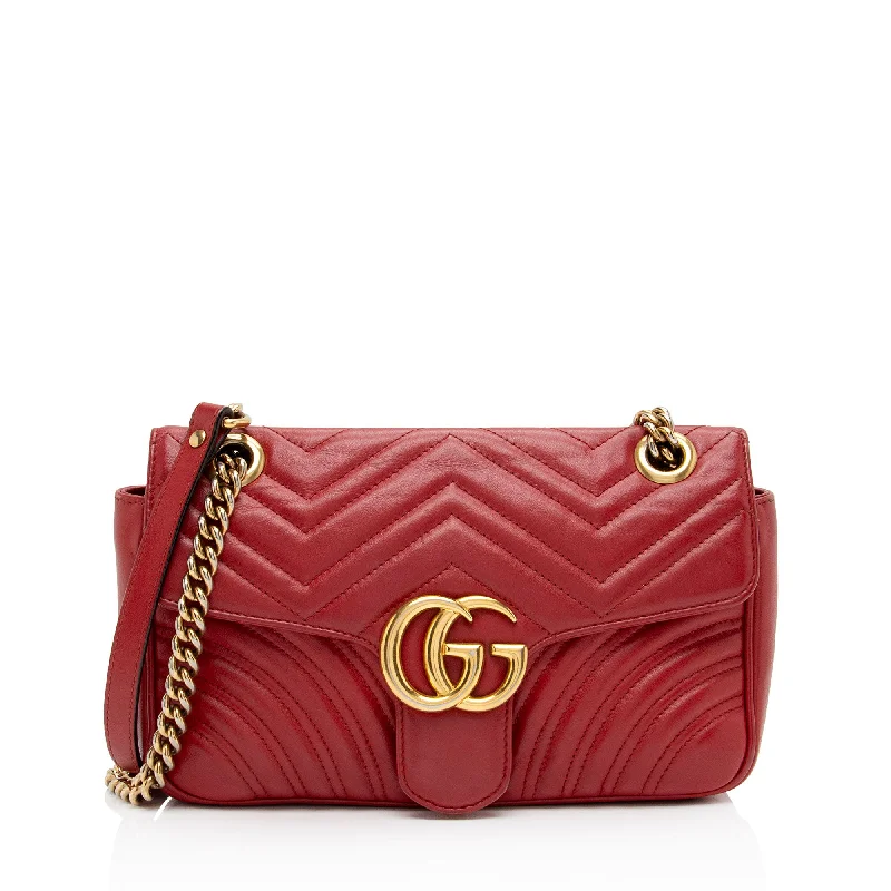 Multi-compartment crossbody bags for busy lifestyles -Gucci Matelasse Leather GG Marmont Small Flap Bag