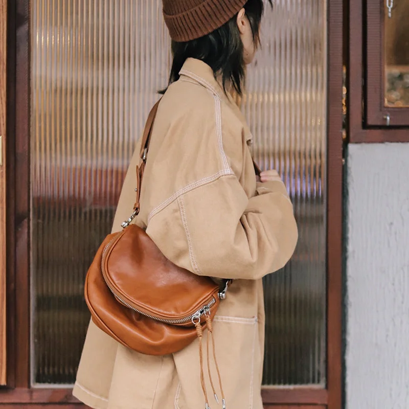 Waterproof nylon crossbody bags for wet weather -Casual Ladies Leather Over the Shoulder Bag Purse Side Bags For Women