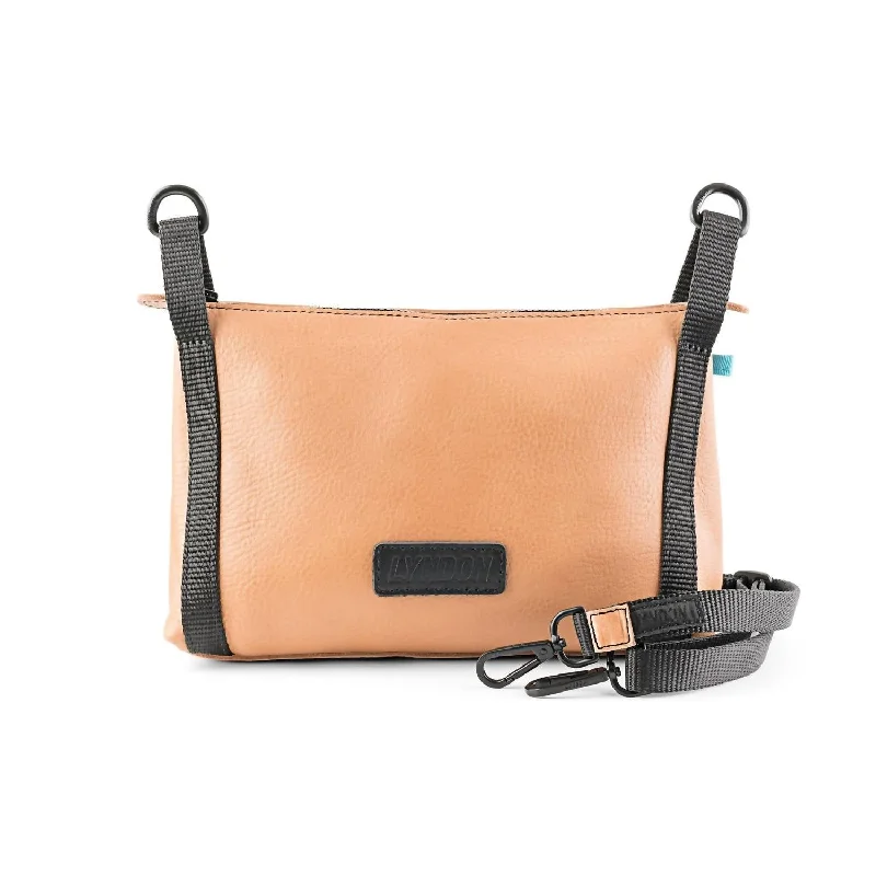 Spacious satchels for women with extra zippered compartments for organization -Men's Leather X Crossbody Bag In Sand