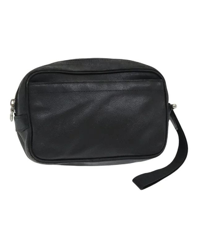 Taiga Leather Clutch Bag with Authentic Detailing