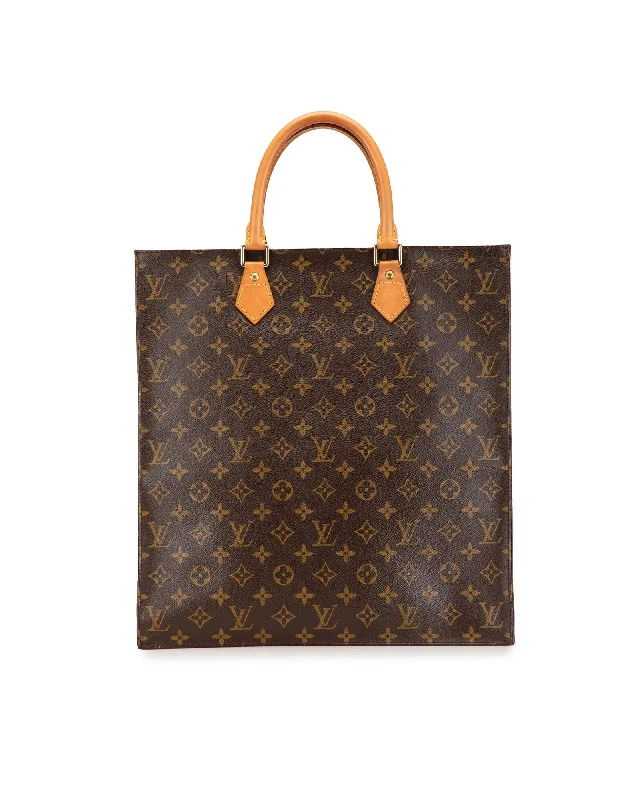 Monogram Canvas Sac Plat with Vachetta Leather Handles