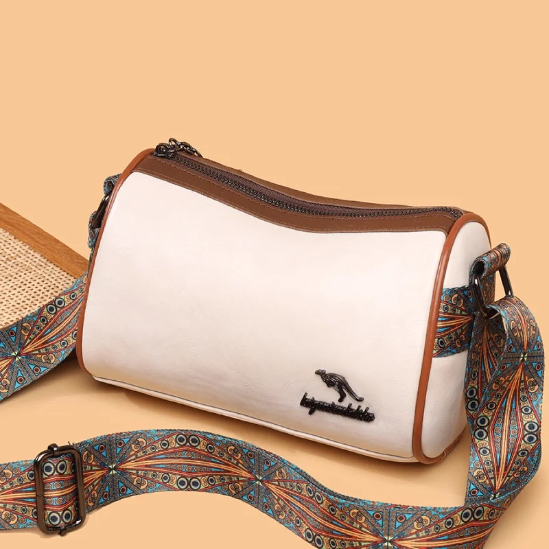 Minimalist satchels for women with simple shapes and functional designs -White Kari Sling Bag