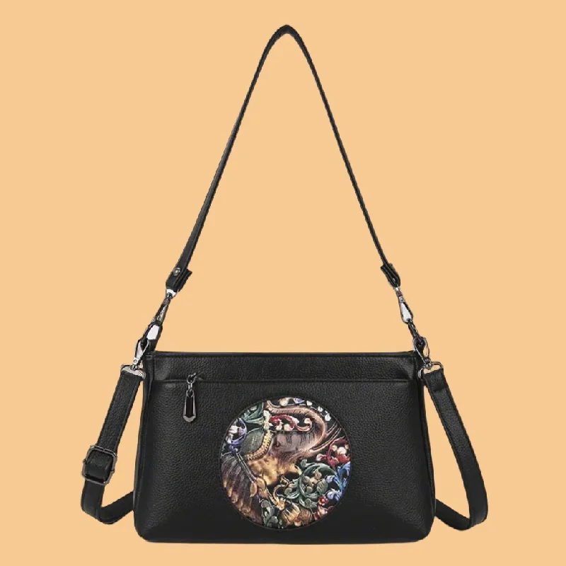 High-end designer satchels for women with intricate detailing and luxurious finishes -Black Dara Sling Bag