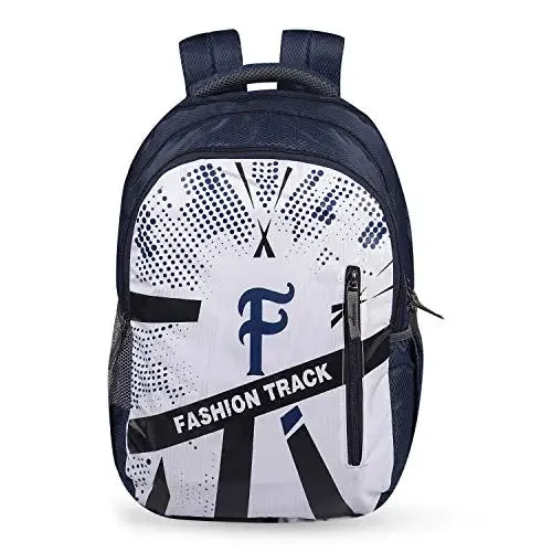 Heavy-duty canvas backpack for tough work environments -Fashion Track Polyester 15.6-inch  Backpack (Blue)