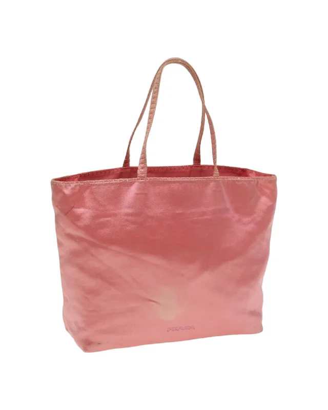 Satin Gold Pink Hand Bag